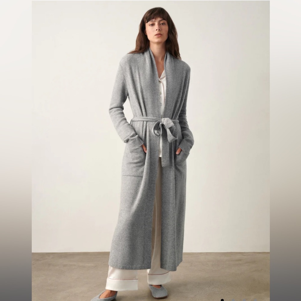 White & Warren long cashmere robe